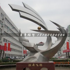 不銹鋼飛舞雕塑，飛翔雕塑，揚(yáng)帆雕塑