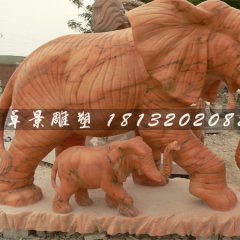 石頭大象，石雕大象，石雕母子象