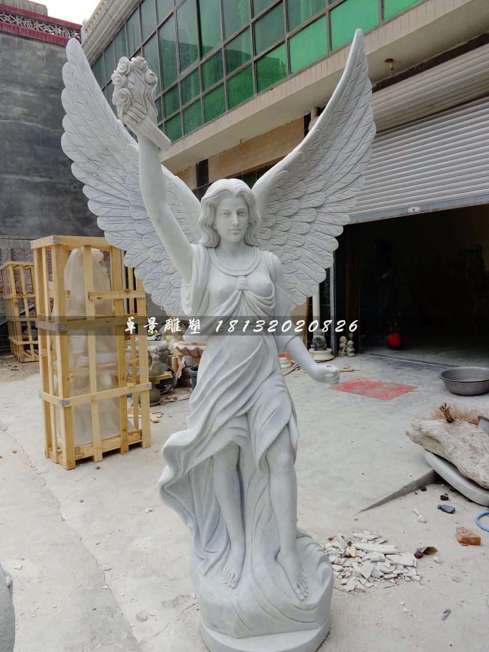 石頭女神雕塑，石雕女生雕塑