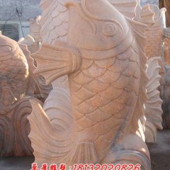 石雕魚，石頭魚雕塑