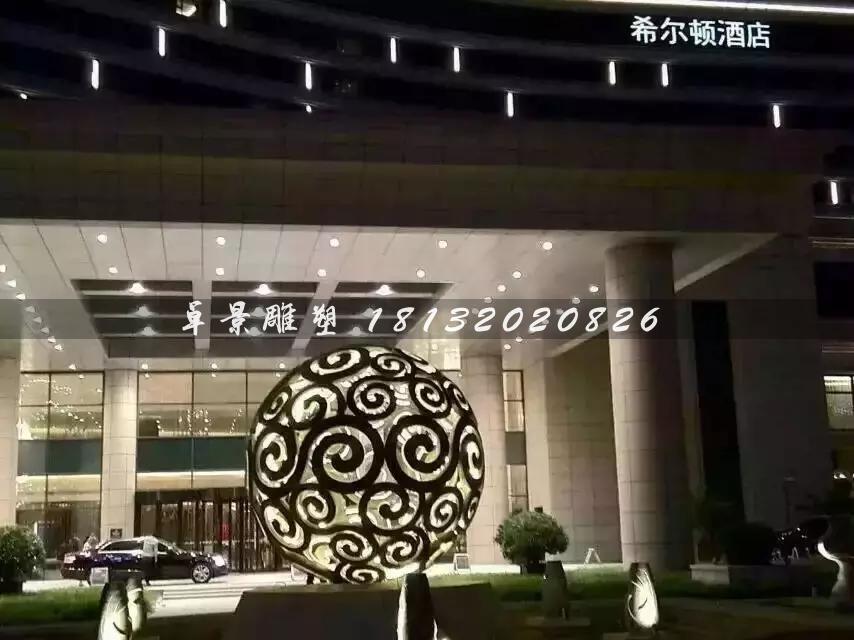 不銹鋼鏤空球雕塑，大型廣場不銹鋼，不銹鋼透光鏤空球雕塑