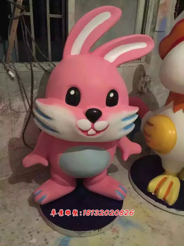 玻璃鋼卡通動物雕塑，玻璃鋼小動物雕塑