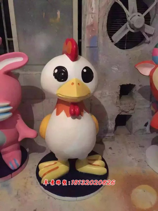 玻璃鋼卡通動物雕塑，玻璃鋼小動物雕塑