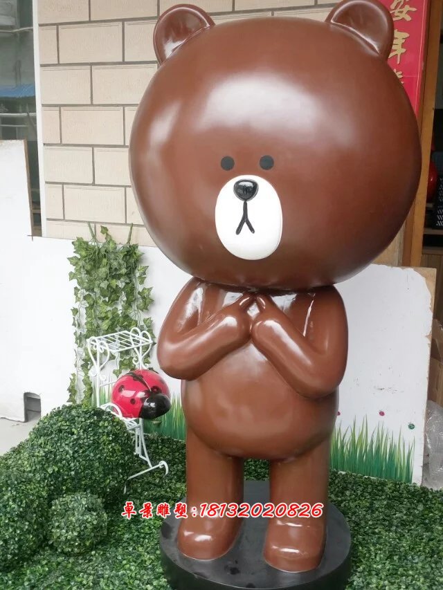 玻璃鋼小熊雕塑，玻璃鋼卡通熊雕塑 (3)