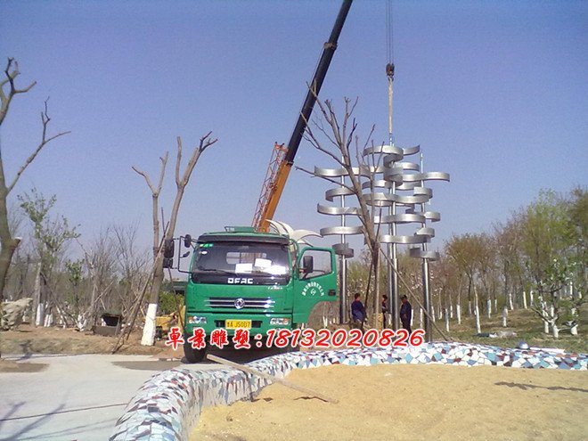 不銹鋼抽象樹雕塑，不銹鋼公園抽象雕塑