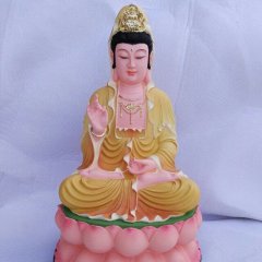 玻璃鋼觀音雕塑，彩繪觀音菩薩
