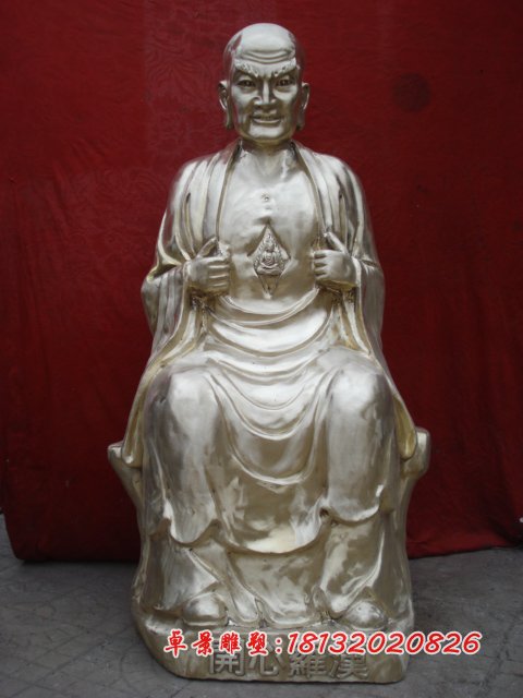 十八羅漢銅雕，鑄銅十八羅漢雕塑 (6)