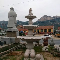 噴泉石雕，三層石噴泉
