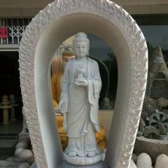 觀音石雕，漢白玉觀音石雕