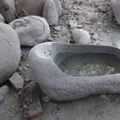 大理石花盆，石水盆