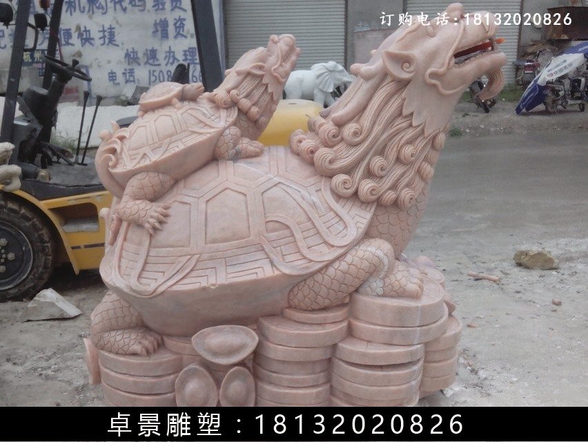 龍龜?shù)袼?，噴水石頭龍龜