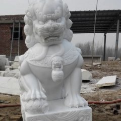 漢白玉獅子雕塑，北京獅漢白玉雕塑