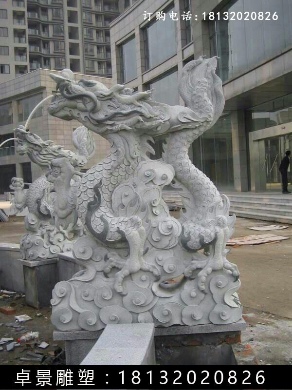 石雕龍噴泉,仿古龍石雕噴泉
