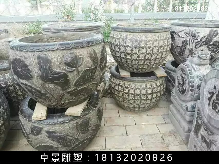 石水缸，仿古石水缸 (2)