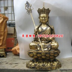 地藏王菩薩銅雕，鎏金銅地藏王菩薩雕塑