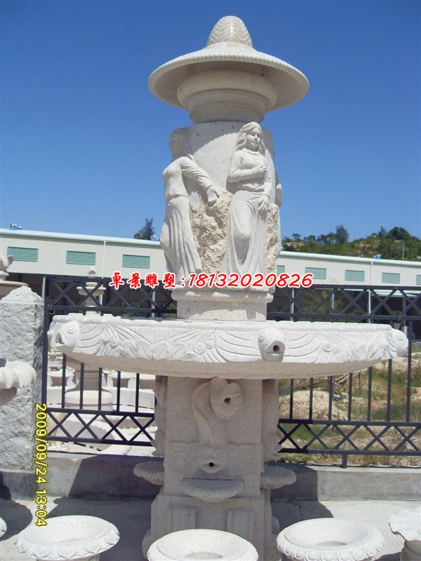 石噴泉，石水池 (2)