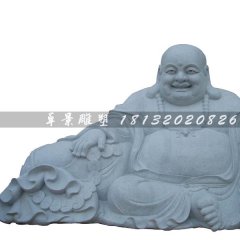 彌勒佛石雕，漢白玉彌勒佛雕塑