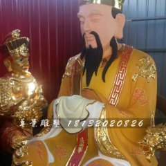 玉帝銅雕，貼金銅玉帝雕塑