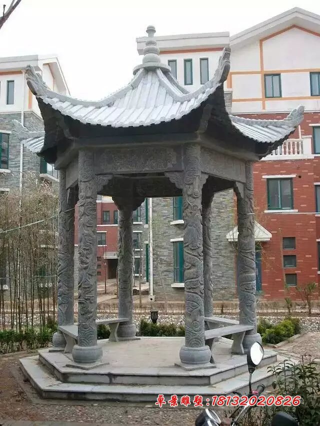 石涼亭，大理石涼亭雕塑 (2)