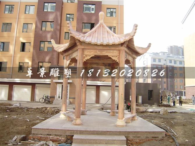 晚霞紅石涼亭，公園涼亭 (1)