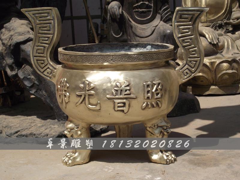 銅香爐，圓鼎香爐，鑄銅香爐 (3)