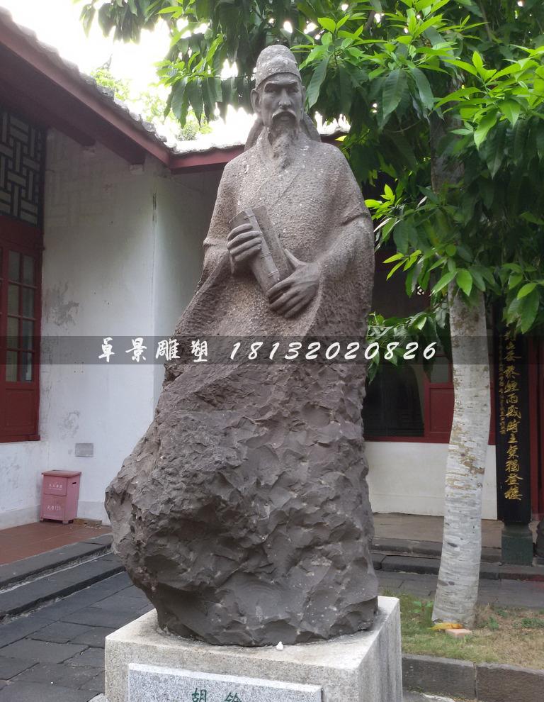 胡銓銅雕，廣場名人雕塑