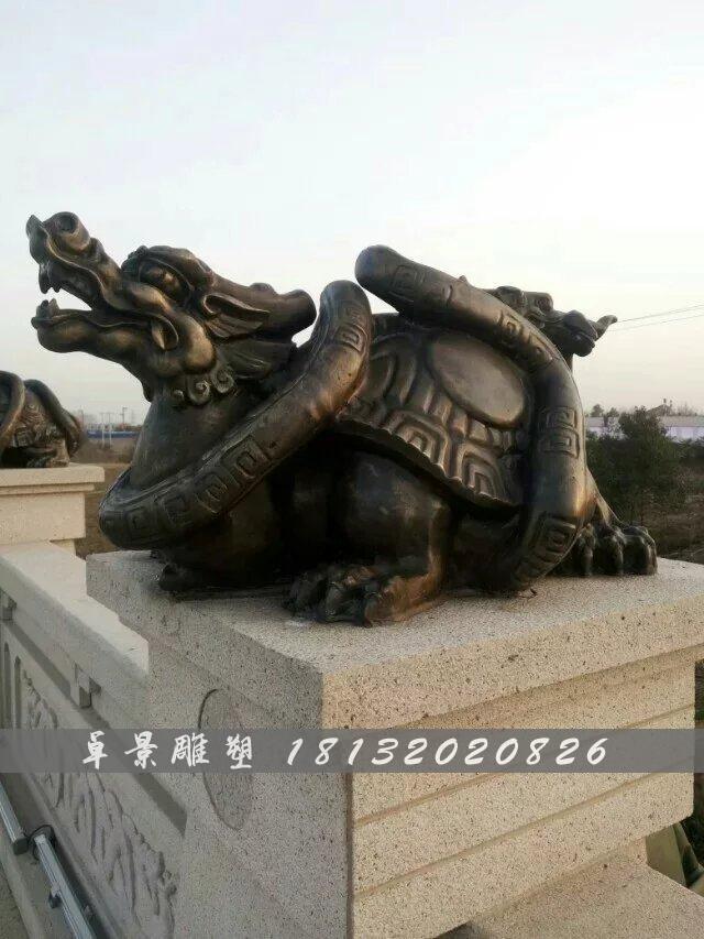龍龜銅雕，鑄銅龍龜?shù)袼?(2)