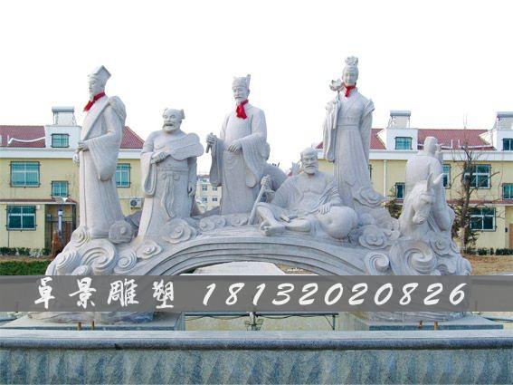 八仙過(guò)海石雕，人物石雕 (2)