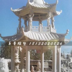 兩層亭子，六角石亭，石雕亭子
