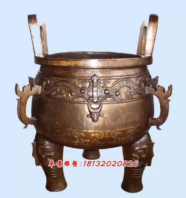 銅圓鼎雕塑，鑄銅圓鼎雕塑 (1)