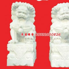 獅子石雕，漢白玉北京獅石雕