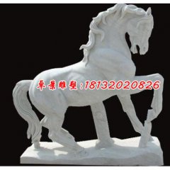 石雕馬，駿馬石雕，漢白玉駿馬雕塑