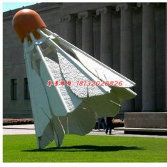玻璃鋼羽毛球雕塑，運動廣場雕塑