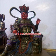 四大天王銅雕，銅雕彩繪雕塑