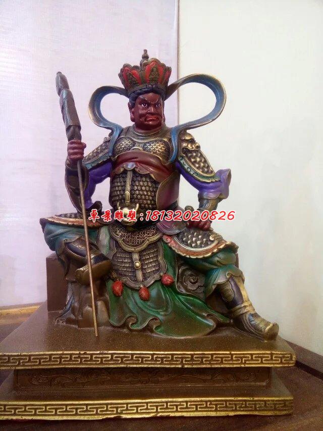 四大天王銅雕，銅雕彩繪雕塑 (3)