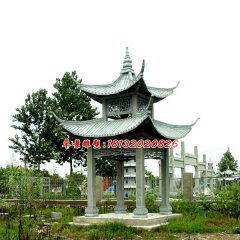 石頭涼亭，公園涼亭雕塑
