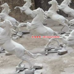 石雕馬，漢白玉馬雕塑
