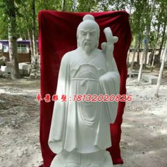神醫(yī)華佗石雕，漢白玉古代人物雕塑
