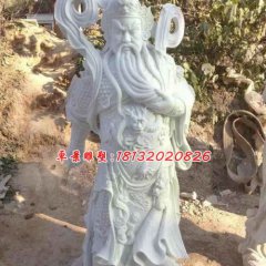 石雕關(guān)公，漢白玉關(guān)公石雕