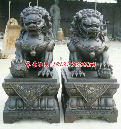銅獅子，北京獅銅雕