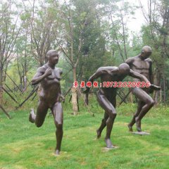 跑步銅雕，公園運(yùn)動(dòng)銅雕