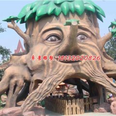 玻璃鋼大樹雕塑，卡通大樹雕塑