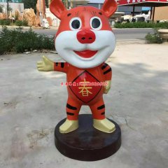 玻璃鋼十二生肖雕塑，玻璃鋼卡通動物雕塑