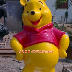 玻璃鋼維尼熊雕塑，卡通雕塑
