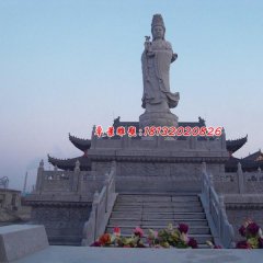 石雕觀音，大型立式觀音雕塑