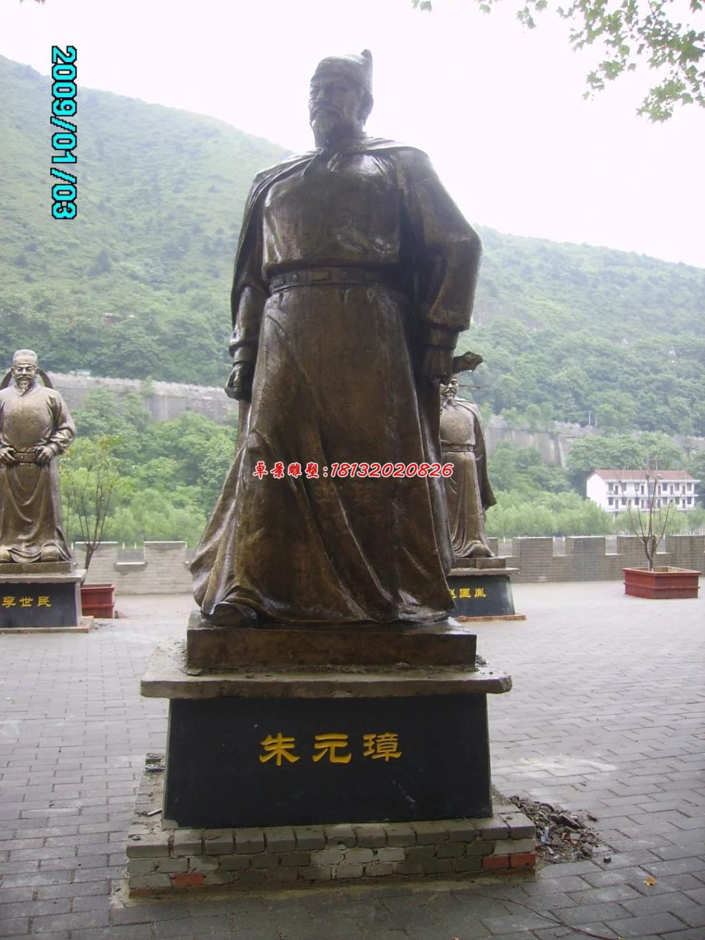 朱元璋銅雕，名人銅雕
