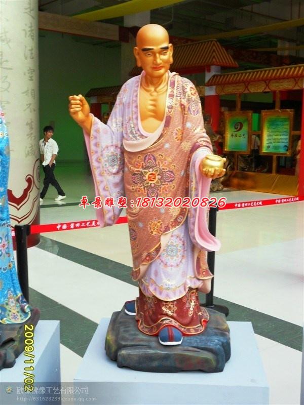 玻璃鋼羅漢雕塑，彩繪佛像雕塑