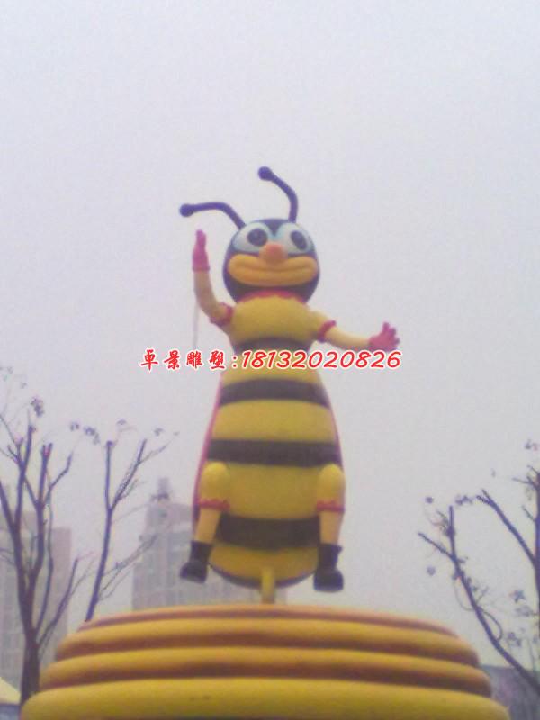 玻璃鋼小蜜蜂雕塑，玻璃鋼卡通動(dòng)物雕塑 (2)