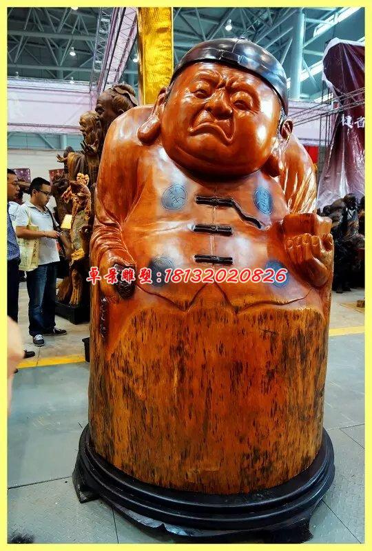 玻璃鋼財(cái)主雕塑，玻璃鋼人物雕塑