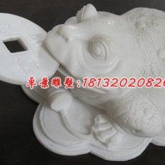 漢白玉石雕金蟬，動物石雕